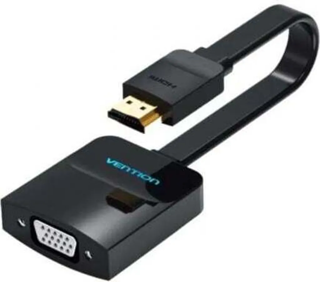 Vention Convertitore HDMI a VGA Slim Flat 0,15M - Nero Elegante