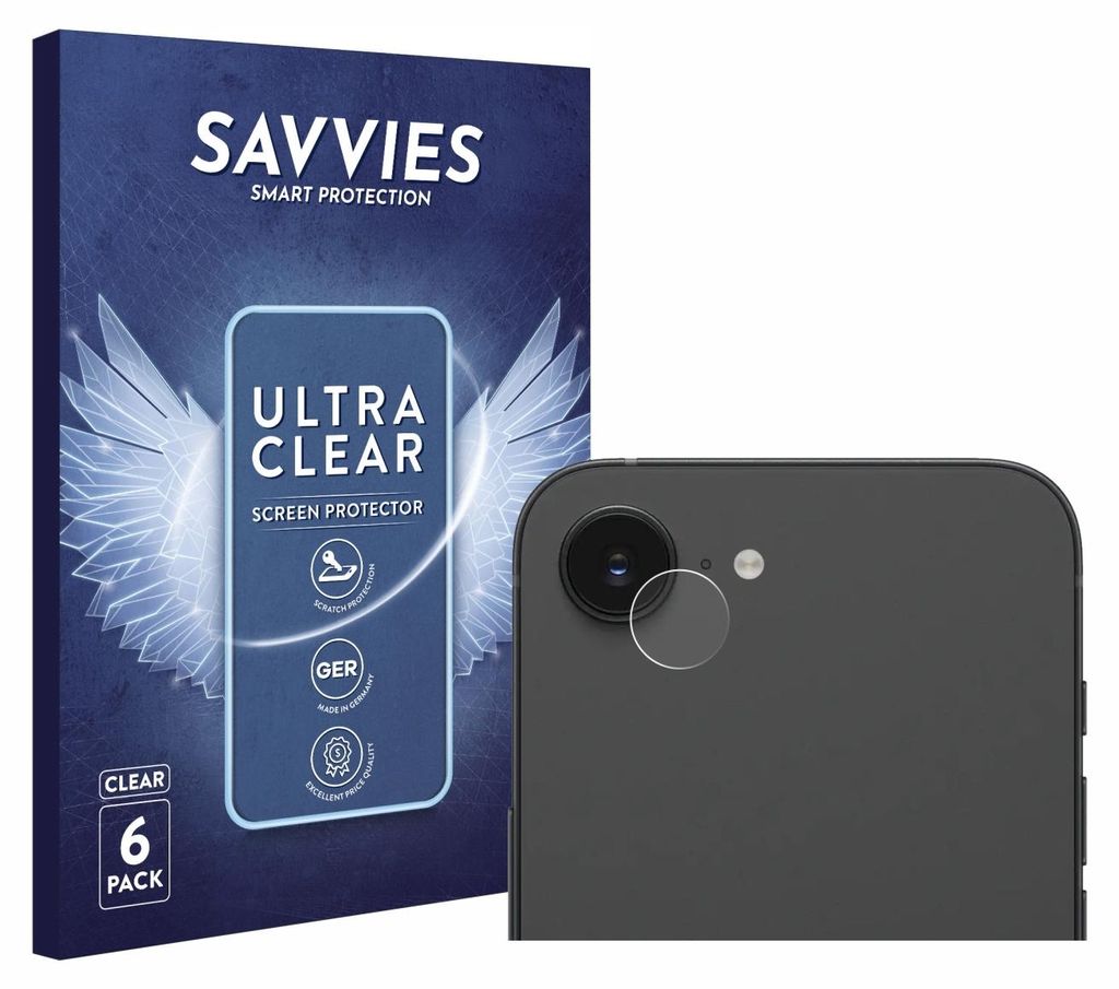 6x Für Apple iPhone 16e / 17e Schutzfolie Savvies Displayschutz Display Schutz Folie Klar Transparent