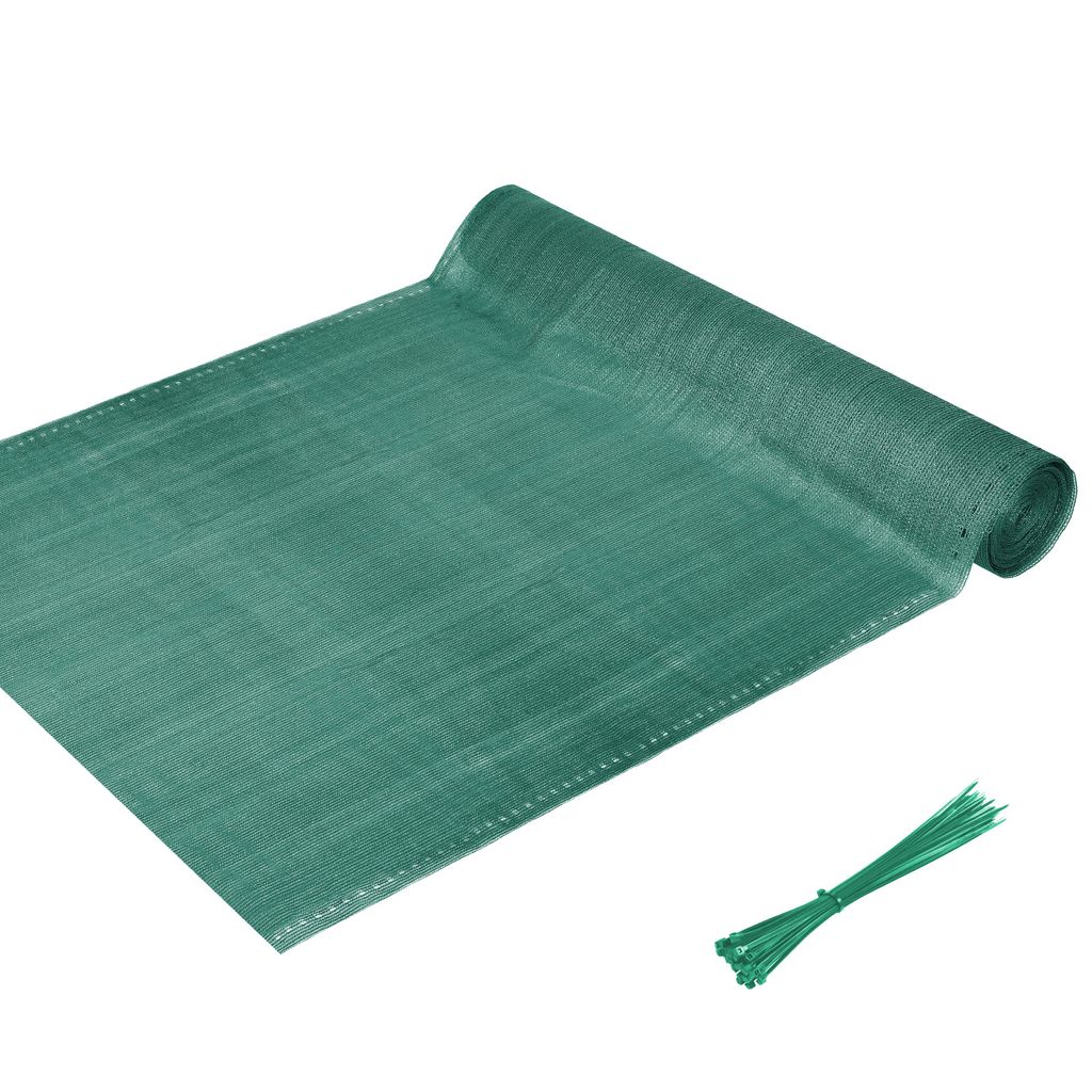 Yakimz Schattiergewebe Zaunblende Tennisblende 1.5x20M Sichtschutz HDPE Zaun Netz Schattier Gewebe Windschutz Grün