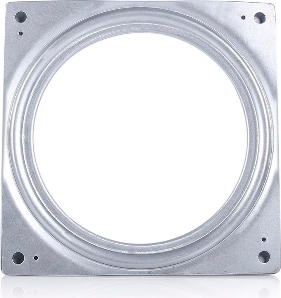 6 Zoll quadratische, drehbare Metallplatte für Schreibtische, Drehtellerlager, Displayständerfuß, silberfarben