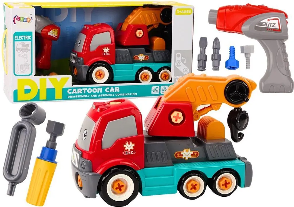 Camion-grue avec système de levage à crochet - Montage manuel robuste