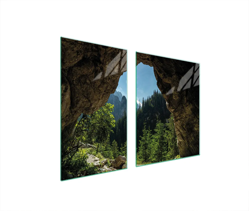 Piastre Coprifornelli 2 Pezzi 100x52 Vetro Temperato Foresta Ceramica