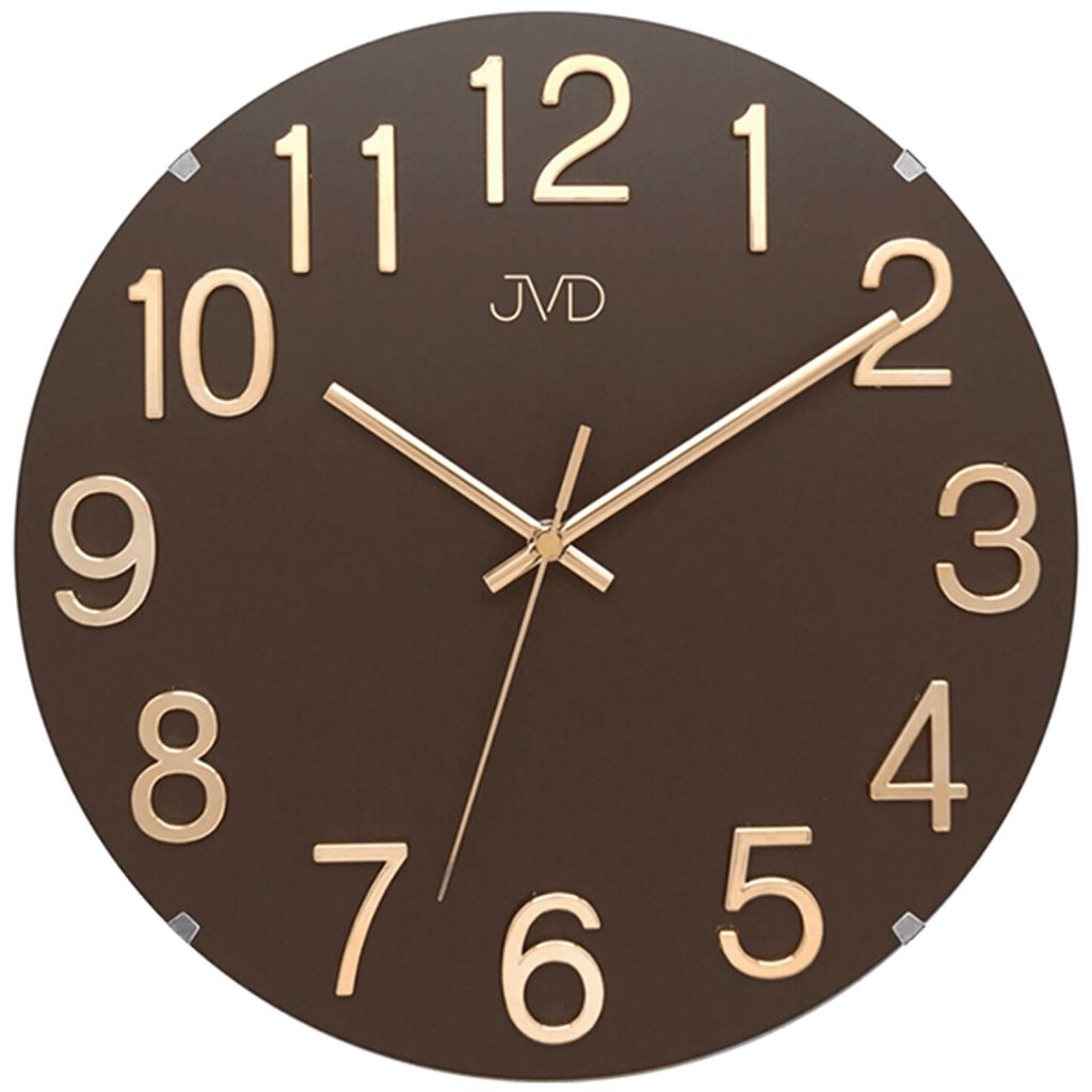 JVD HT98.2 Wanduhr Quarz analog braun