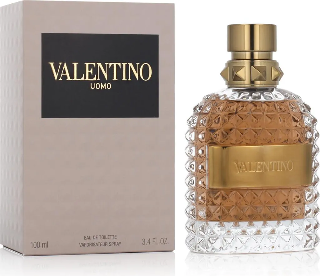 Valentino Uomo 100 ml - Parfum cuir et café au flacon clouté iconique
