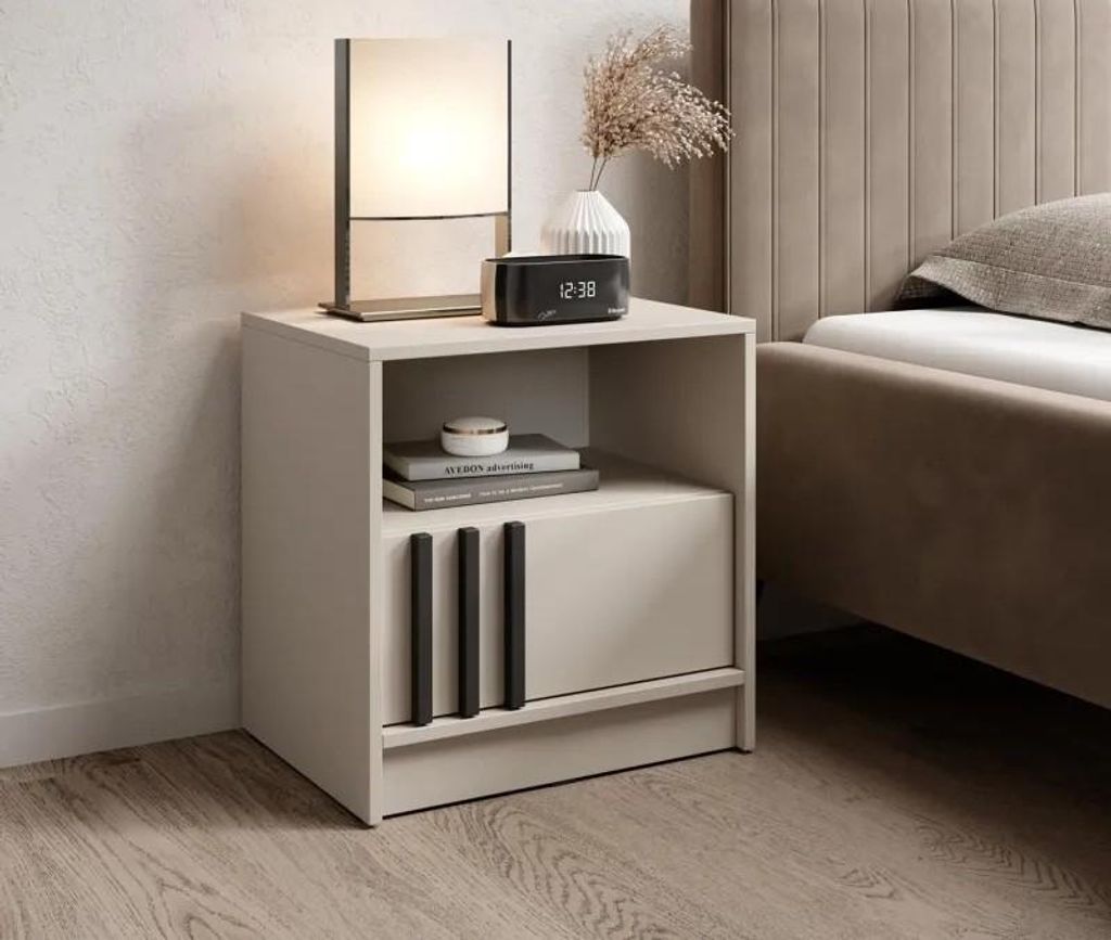Comodino MARFA - cashmere / nero Immagine del prodotto 