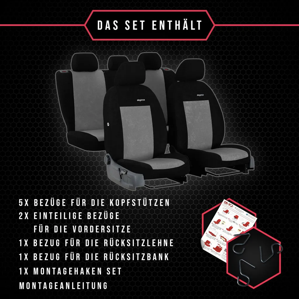 Interni Auto Rinnovati: Coprisedili Grigio Universali per Audi A6 C5 - 9