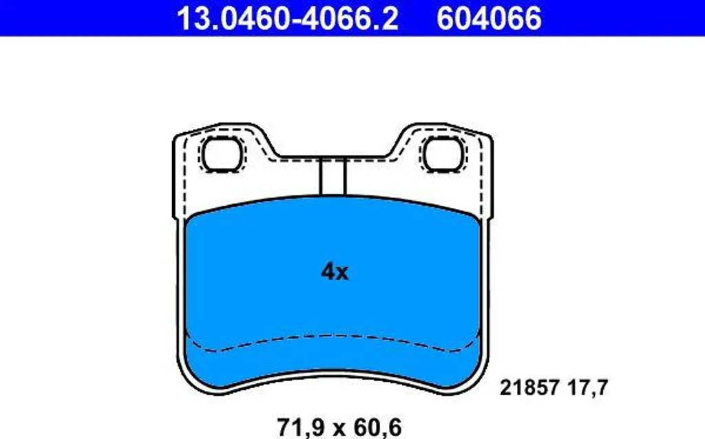 Plaquettes de frein ATE 13.0460-4066.2 pour AX et Saxo - OE 425128