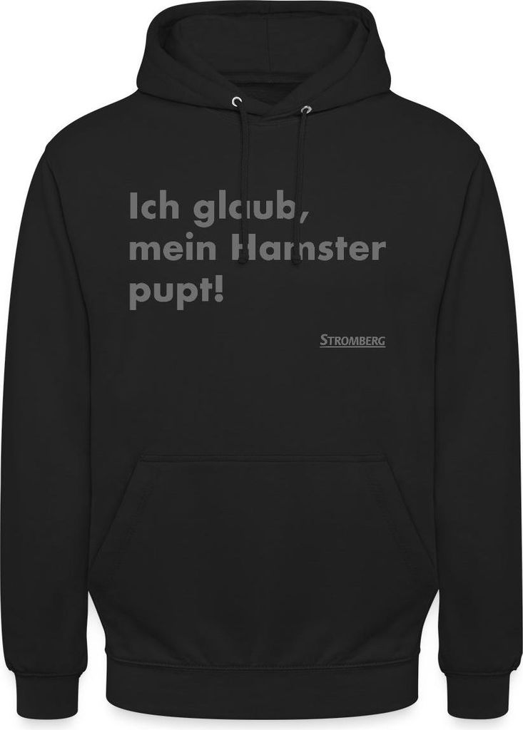 Spreadshirt Stromberg Zitat Ich Glaub, Mein Hamster Pupt Uni Hoodie, 3XL, Schwarz