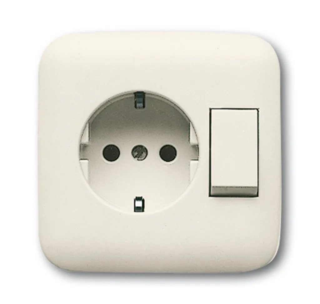 Prise de courant encastrée Busch-Jaeger 4310/6 Beige pour rénovation