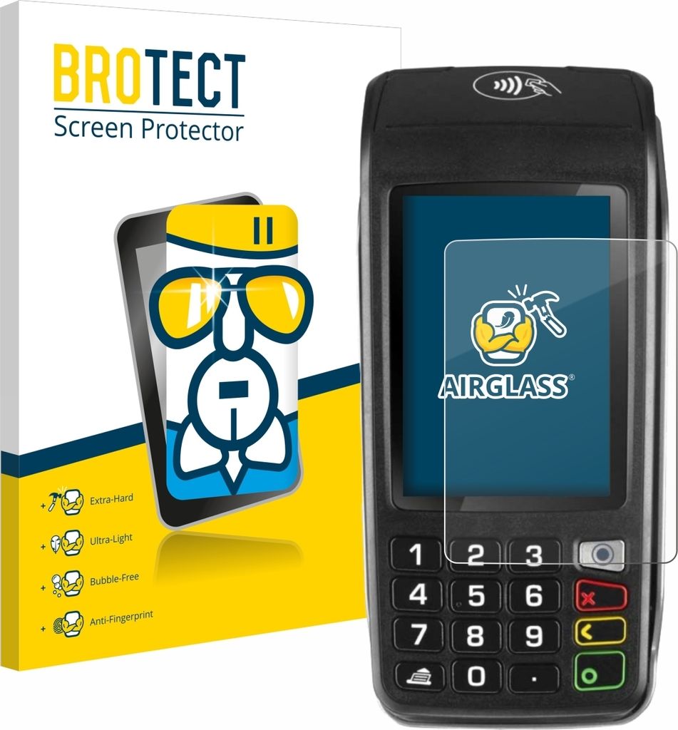 BROTECT Schutzglas für ingenico Move/5000 Schutzfolie Panzer Folie Glas Display Schutz klar