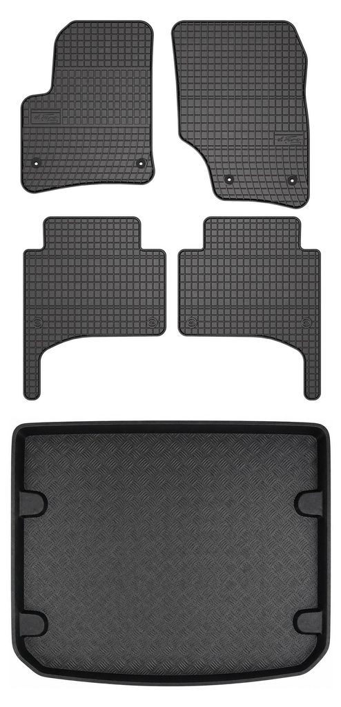 Tapis en caoutchouc + bac de coffre pour Porsche Cayenne I Image du produit 