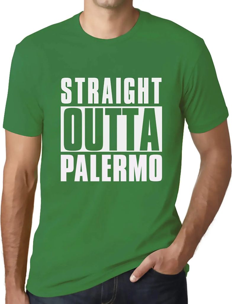 Herren Grafik T-Shirt Direkt aus Palermo – Straight Outta Palermo – Öko-Verantwortlich Vintage Jahrgang Kurzarm Lustige Druck Geburtstag Gesch...