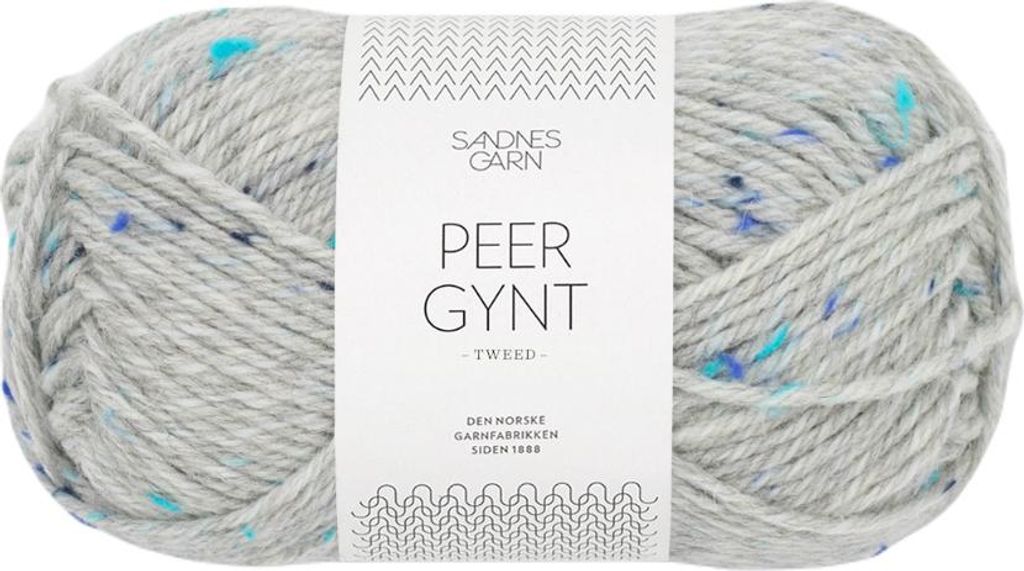 Sandnes Peer Gynt 50g - 100% Schurwolle lys gramelert bla Produktbild 