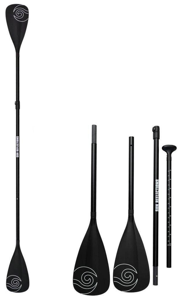 Sun Reflections 2-in-1 SUP-kajakpeddel, carbon composiet, Productafbeelding 