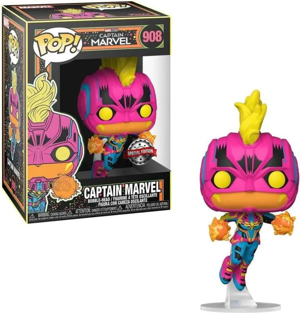 Figurine Funko POP Captain Marvel 908 SE Vinyle Avengers pour Fan MCU