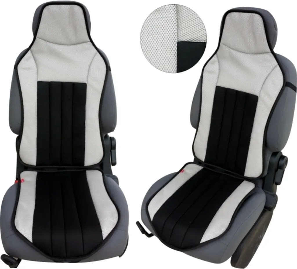 CSC104 Cuscino Sedile Auto e Ufficio - Massimo Comfort Nero e Grigio