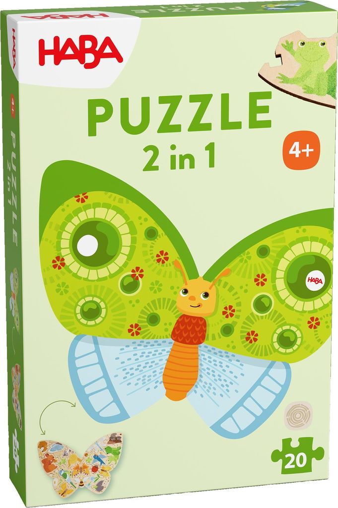 Haba 2-in-1-Puzzle „Schmetterling“ Produktbild 