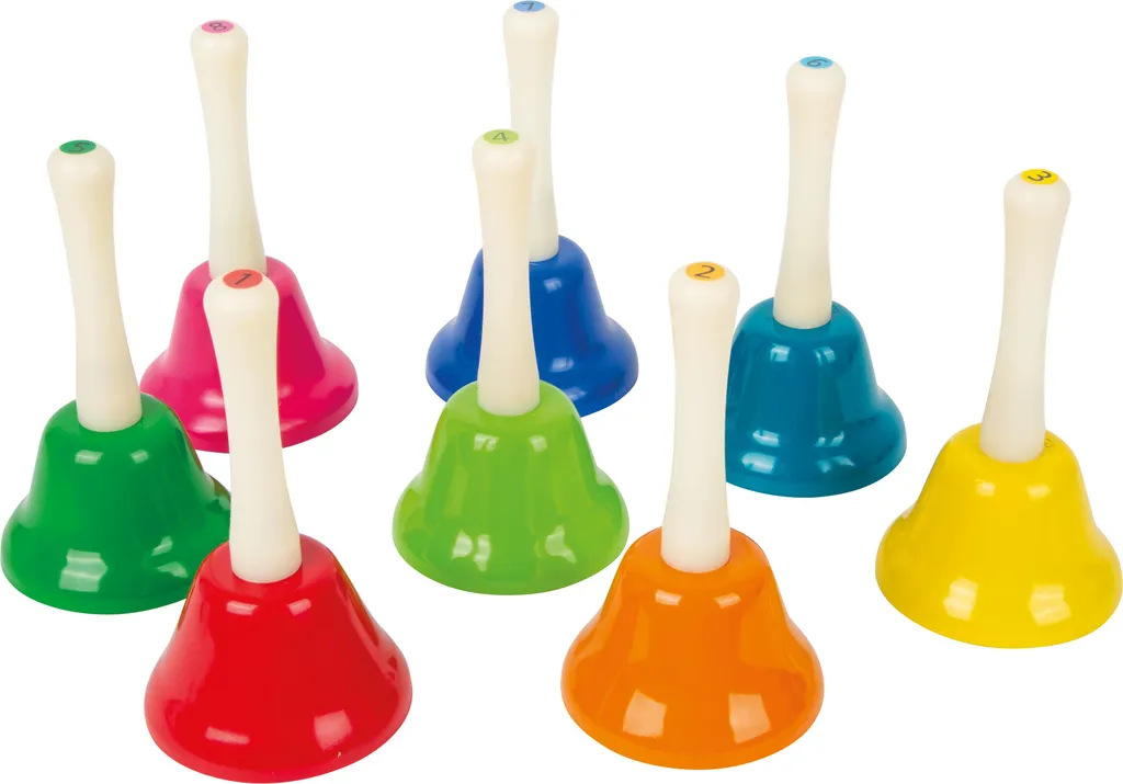 Instrument de percussion Set de cloches à main multicolores de 8 tons