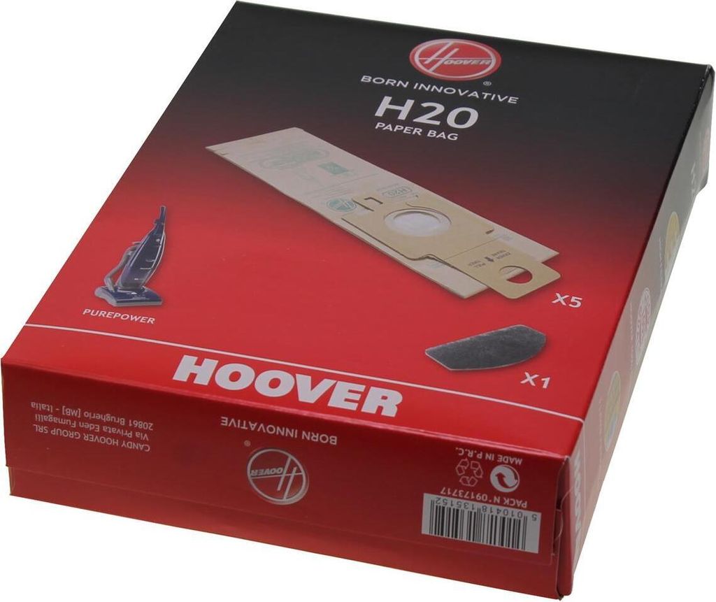 Hoover - Sac A Poussière Orig H20 Purepower 5 Pieces - Image du produit 