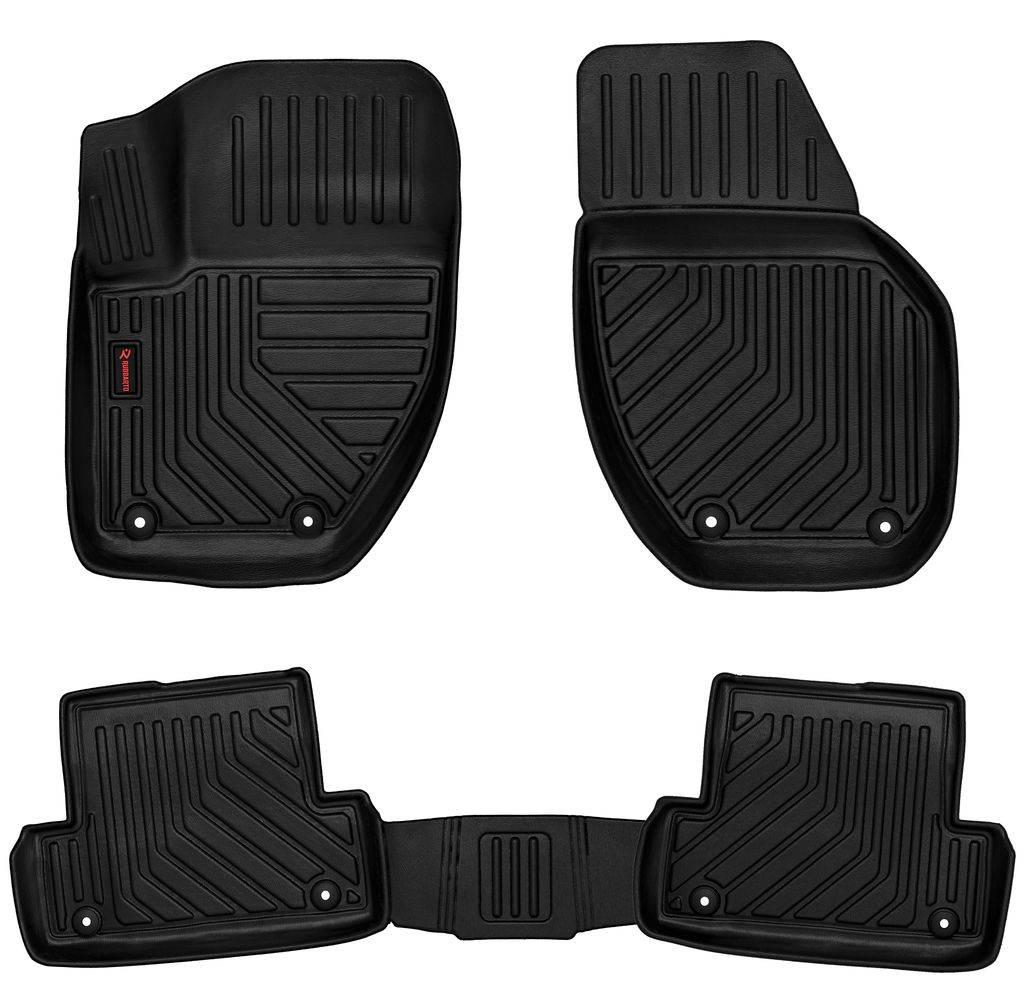 3D Gummi Fussmatten Auto - Automatten Set - Allwetter Fußmatte Gummi - Antirutsch & Wasserfest Autoteppiche - passend für Volvo V40 (2012-2019)