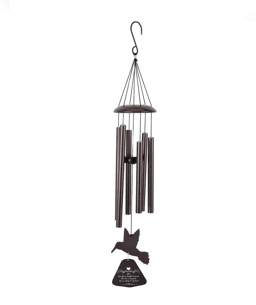 Carillon Colibri en aluminium bronze, tubes acoustiques sons graves