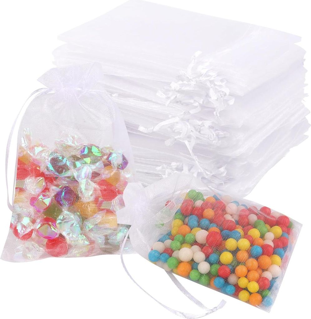 100 Stück Organzasäckchen, 10 x 15 cm Hochzeit Produktbild 
