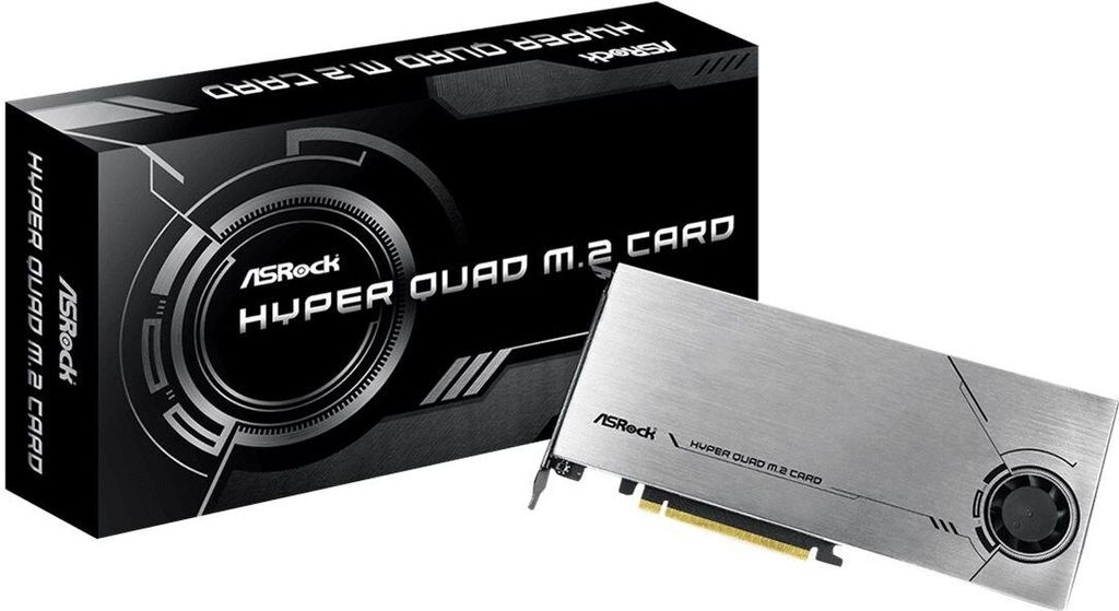 ASRock Hyper Quad M.2 Card PCIe Gen4 x16 für 4x SSD Immagine del prodotto 