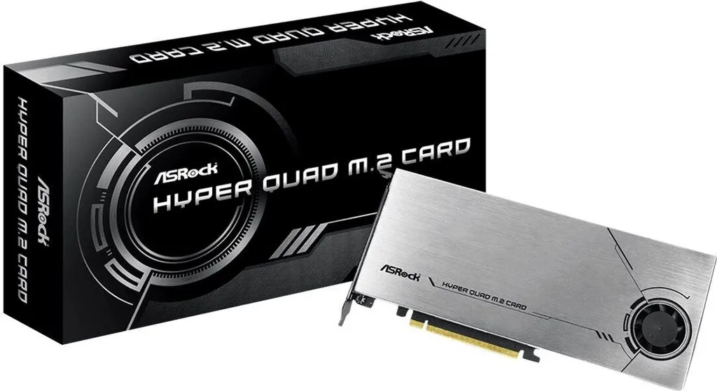 Éliminez les ralentissements : Carte ASRock Hyper Quad M.2 PCIe Gen4 x16