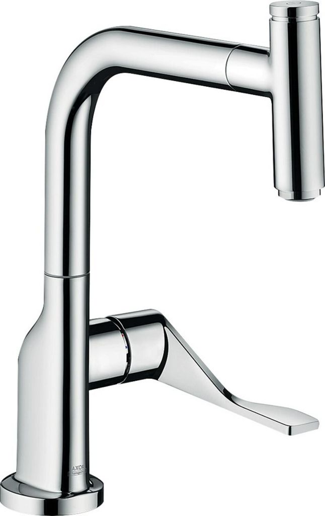 Einhebel-Küchenmischer AXOR CITTERIO Select mit Ausziehbrause, Eco mattschwarz mattschwarz