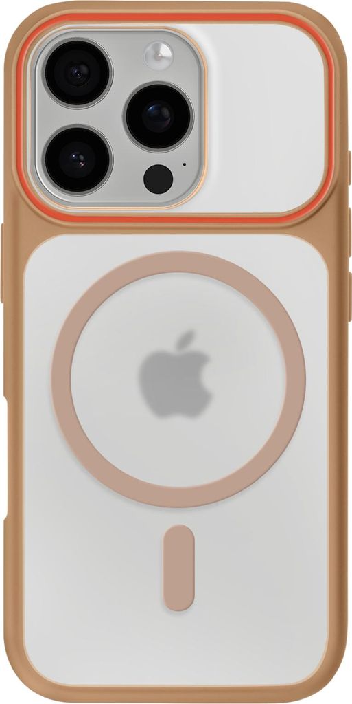 Avizar, Verstärkte Rauchglas MagSafe Hülle iPhone 16 Pro Max, Braun