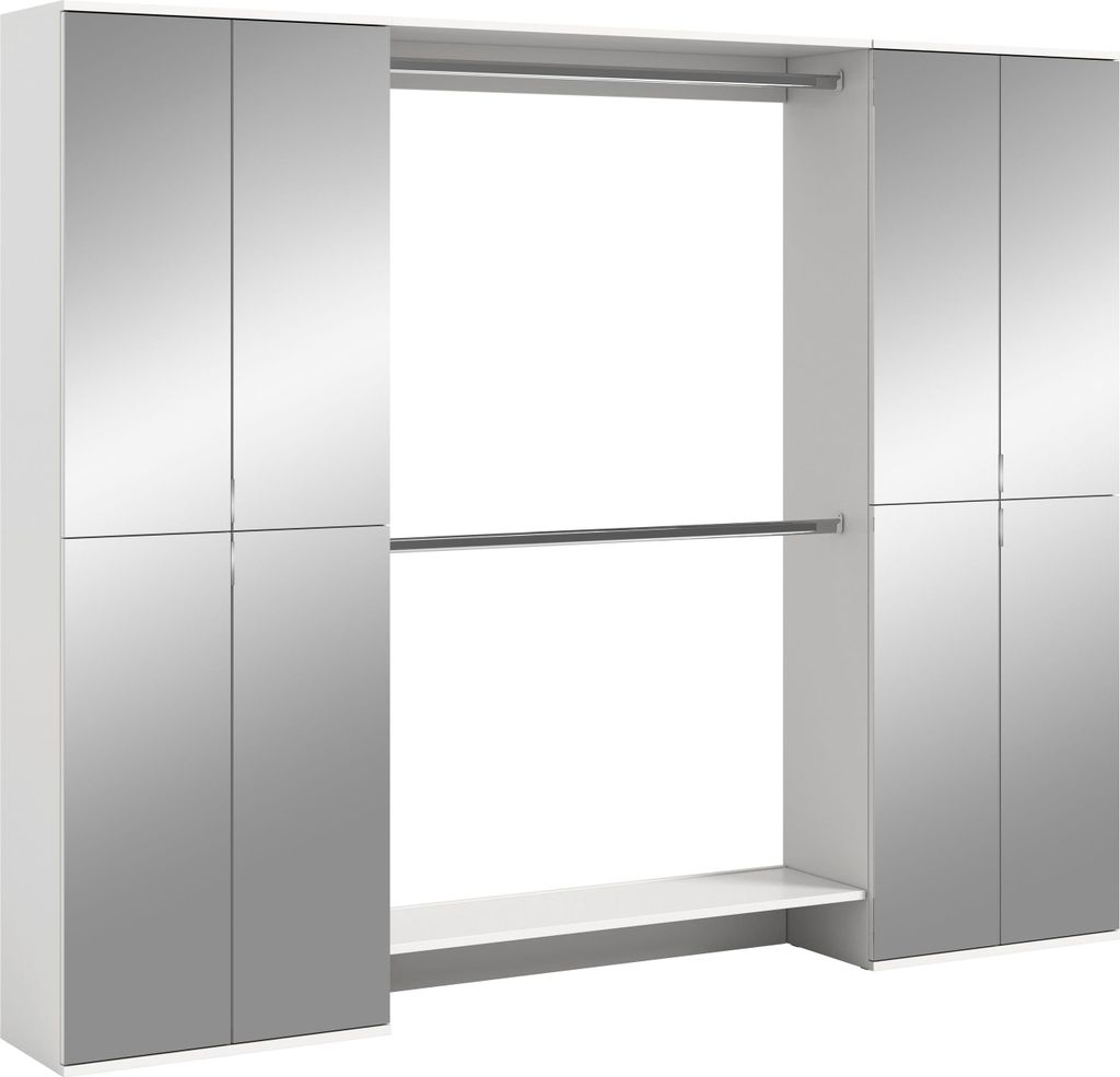 ProjektX Garderobenmöbel Set P10 Weiß hochglanz, weiß.