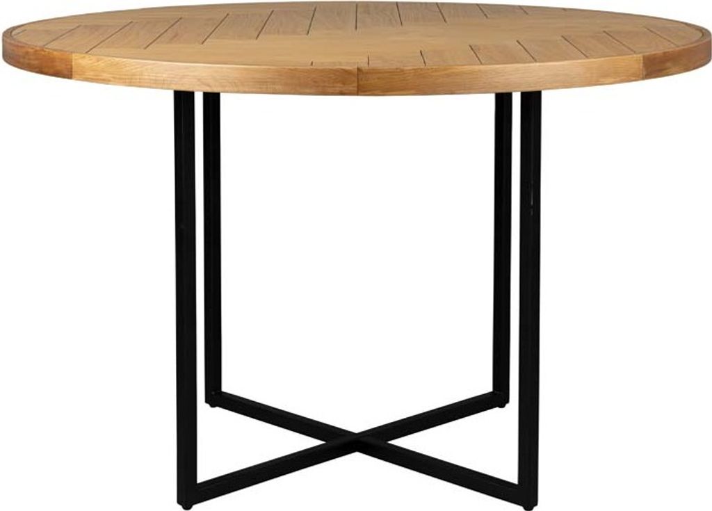 Esstisch CLASS EICHE mit Fischgrät Platte rund Ø 120 cm von DutchBone