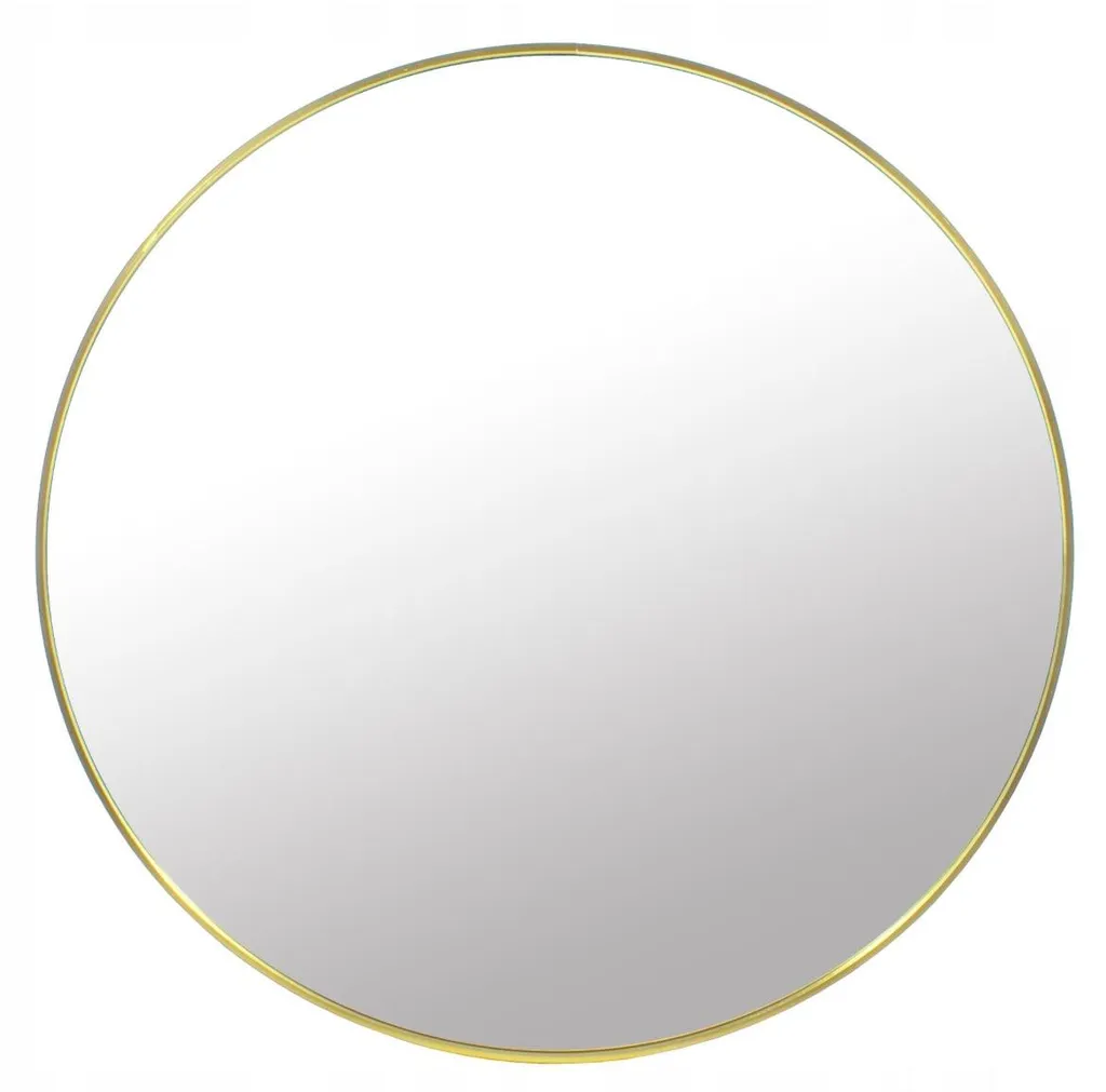 Miroir rond 50 cm doré pour salle de bain, entrée ou coiffeuse design