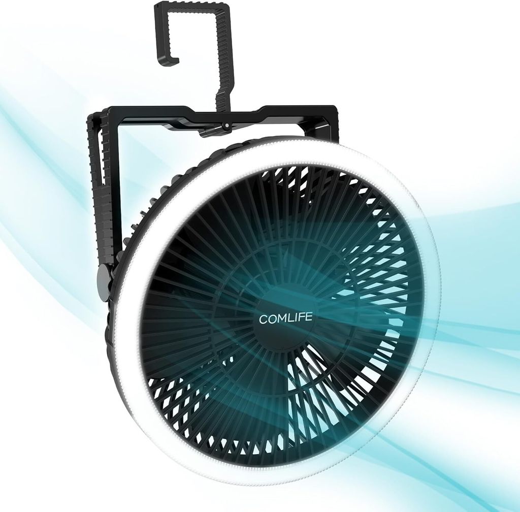 Ventilateur de camping avec lampe de poche LED Ventilateur Image du produit 