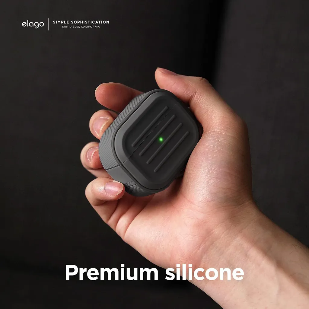 Elago Armor Case AirPods 3 Dark Grey - Custodia Rugged con Gancio - 15