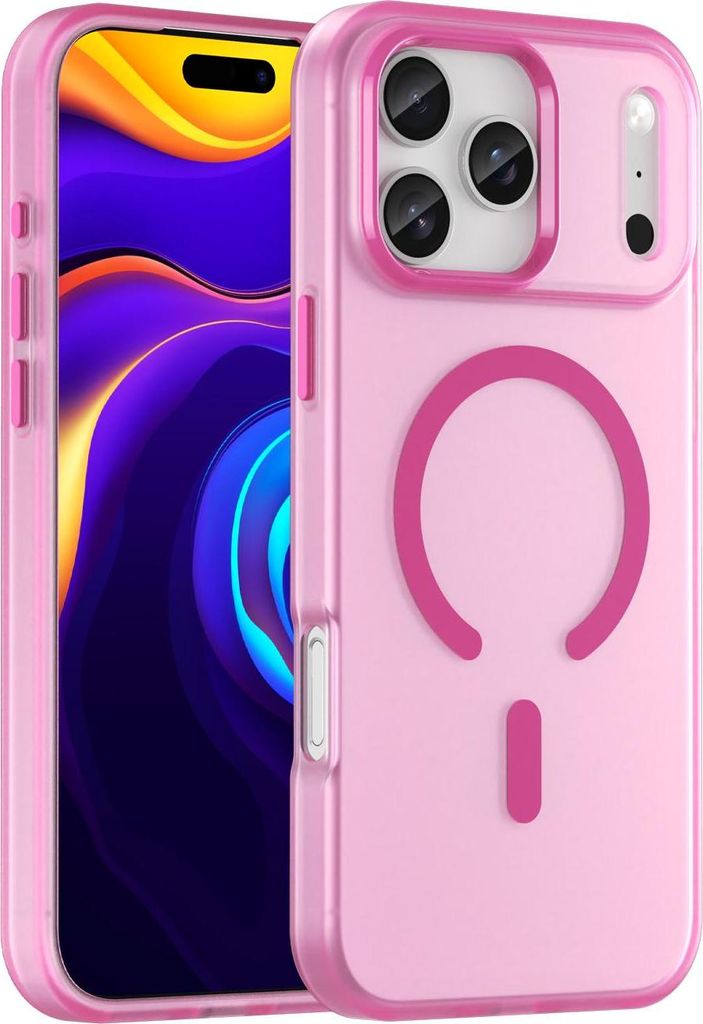 Mobigear Shockproof iPhone 17 Pro Max MagSafe Hülle Hardcase Backcover - Pink