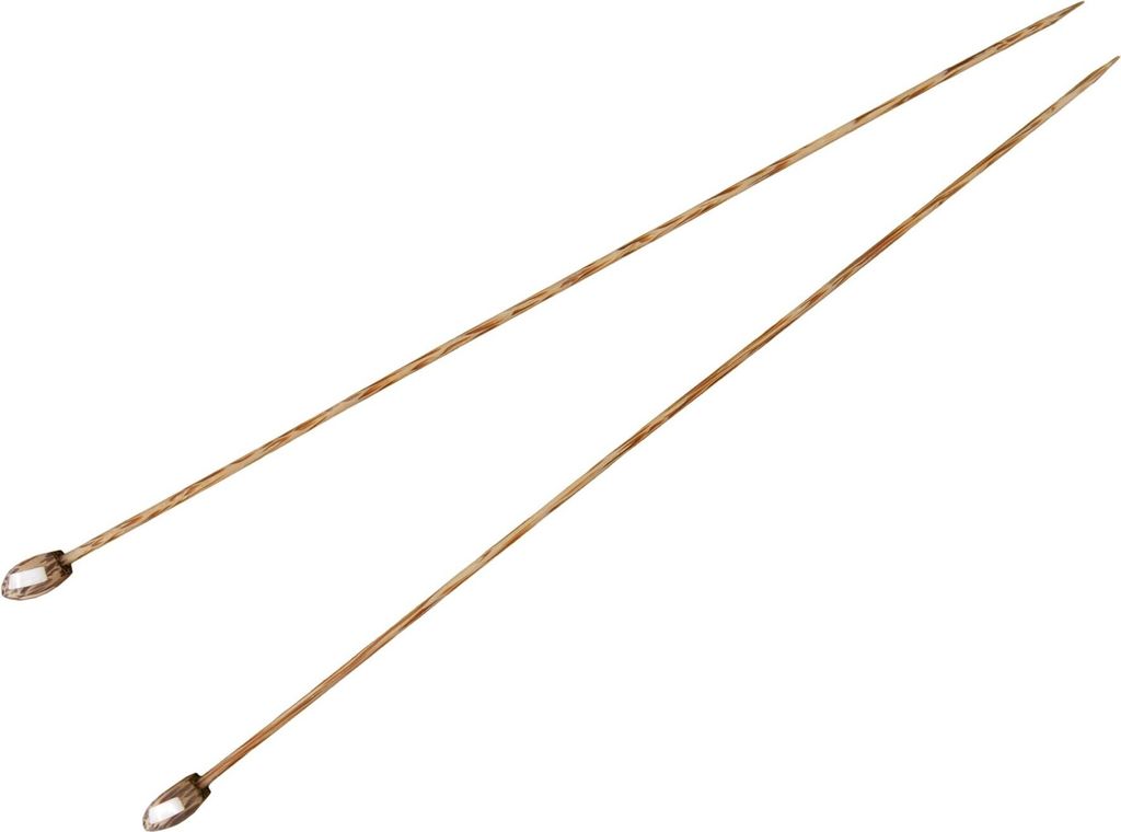 Handschmeichler! Stricknadeln Palmholz m. Bone 35 cm, Gr. 3,0 mm