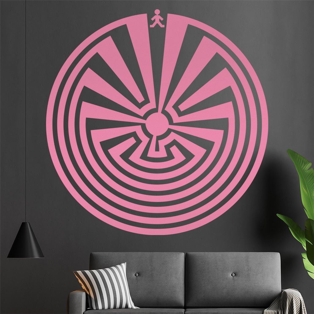 I'itoi - Man in the Maze Wandtattoo in 6 Größen - Wandaufkleber Wall Sticker - Dekoration, Küche, Wohnzimmer, Schlafzimmer, Badezimmer