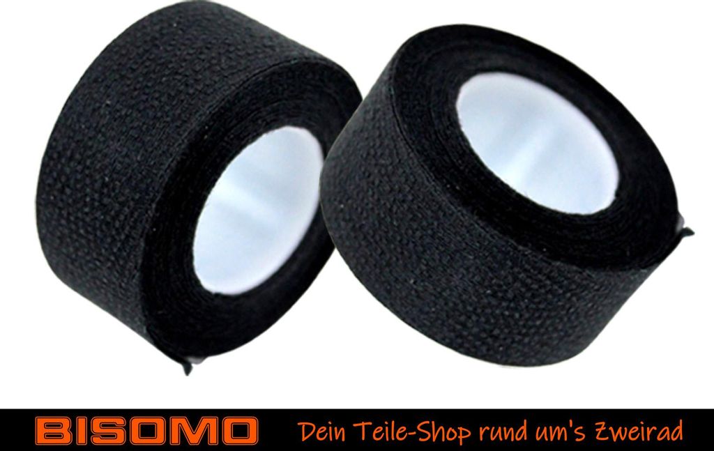 2x Fahrrad Lenkerband Velox 2 x 260cm, 100% Baumwolle Textil schwarz, robust, selbstklebend, MTB, Trekking, Kinderfahrrad Rennrad E-Bike