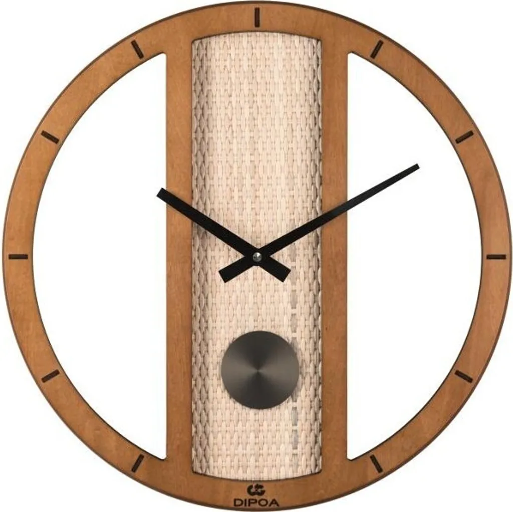 Horloge murale Dipoa WK101LB à quartz et balancier grand format