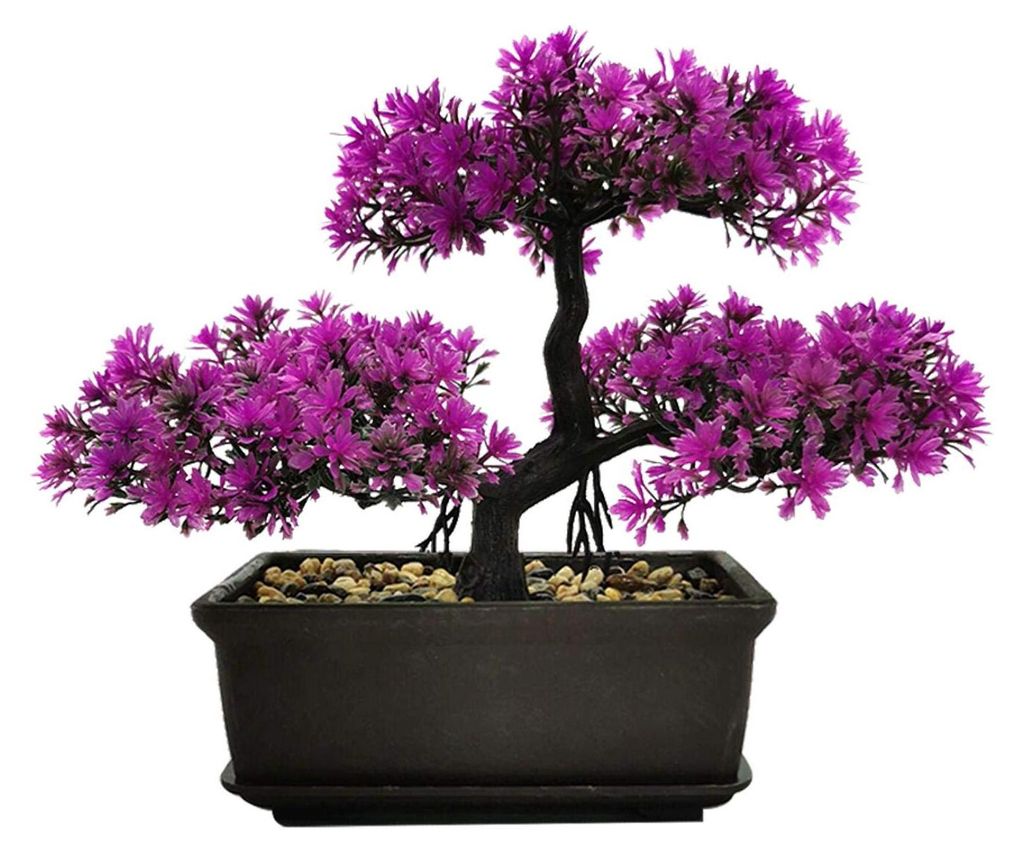 Künstlicher Bonsai-Baum als Dekoration für Eingangsbereich, Schlafzimmer, ästhetischer und rustikaler Stil, Badezimmer (grün)