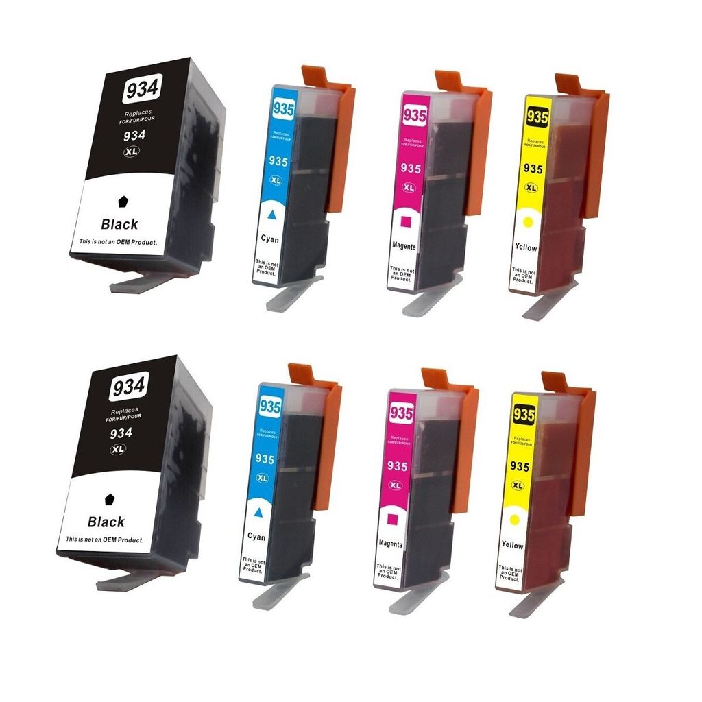 Tisanto 8x Patronen kompatibel zu HP 934 XL + HP 935 XL OfficeJet Pro 6230 6800 Series 6820 6830