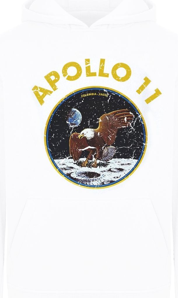NASA - "Apollo 11" Kapuzenpullover für Jungen BI13538 (116) (Weiß)