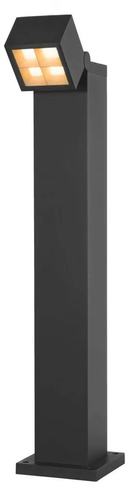 Borne d'éclairage LED S-CUBE 75 Anthracite 15W pour jardin et allée