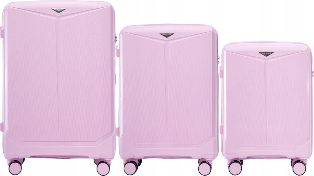 WINGS Reisekoffer-Set COCKATIEL TSA 4 Rollen Rosa