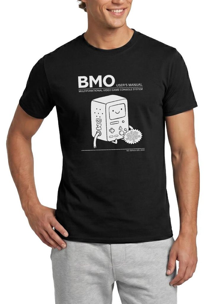 Spreadshirt Adventure Time Mit Finn Und Jake BMO Beemo Männer T-Shirt, XL, Schwarz