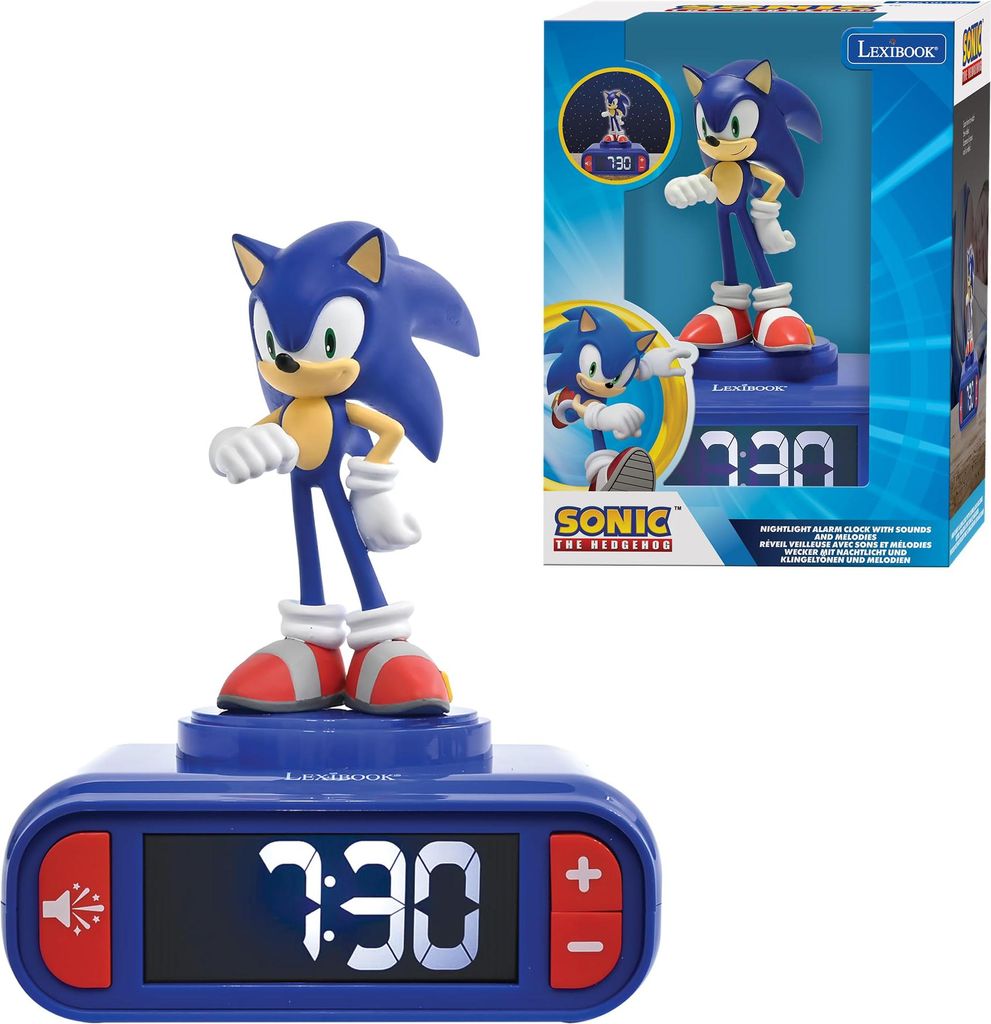 Réveil avec veilleuse Sonic 3D Image du produit 