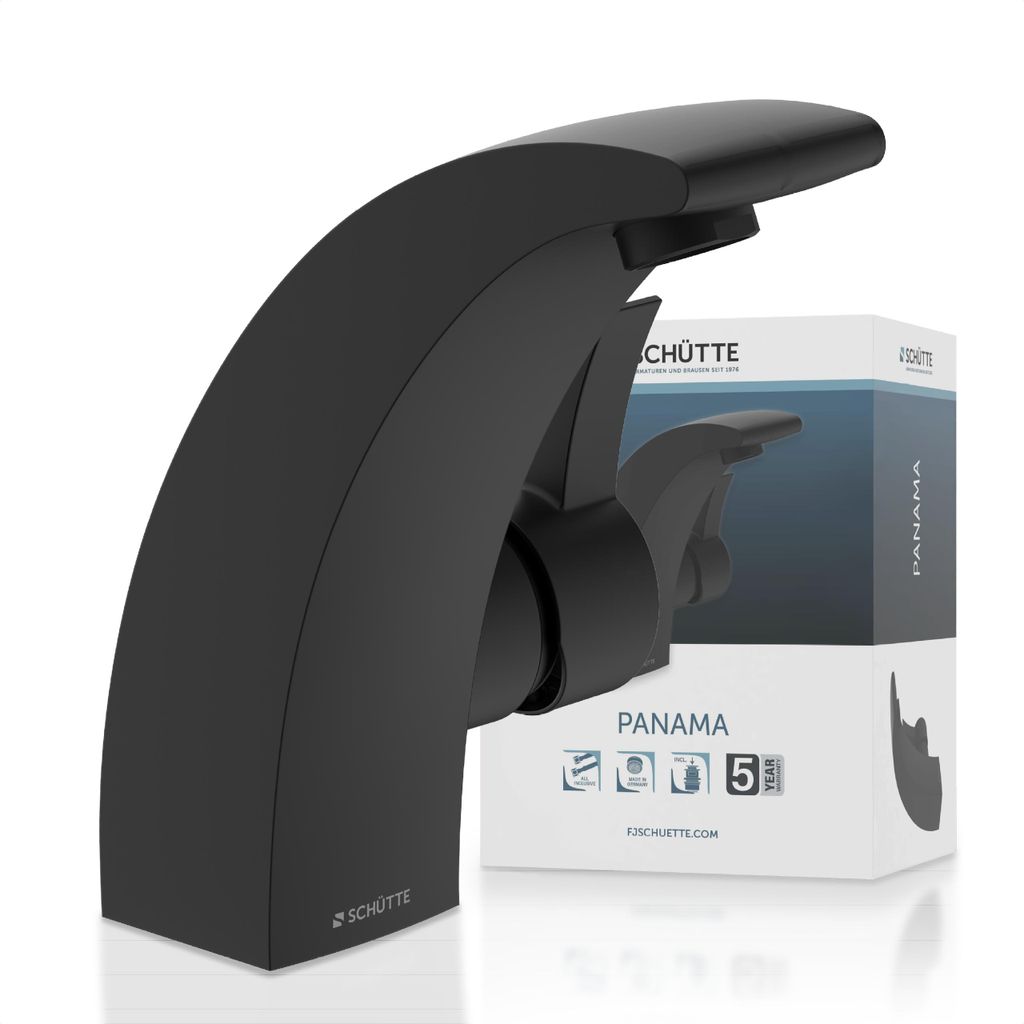 98106 PANAMA Waschtischarmatur, Schwarz matt Produktbild 