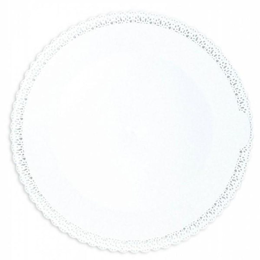 Spitze Tablett Ø 32 cm - weiß