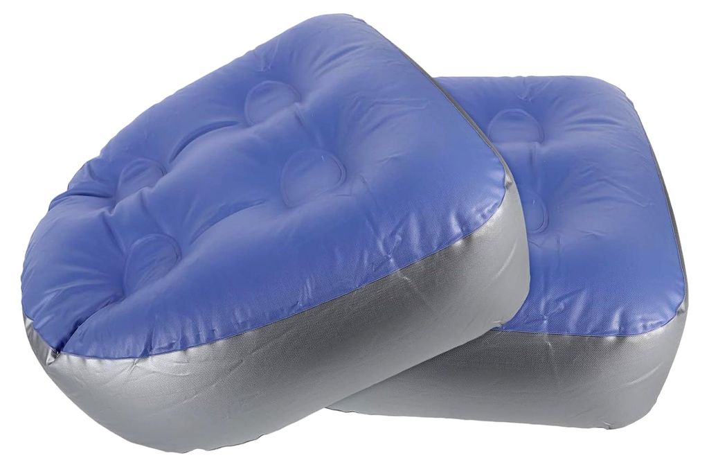 2 Stück Aufblasbare Badewannenkissen mit Saugnäpfen, Verdickte Sitzkissen aus PVC in Blau für Spa, Sauna und Reisen